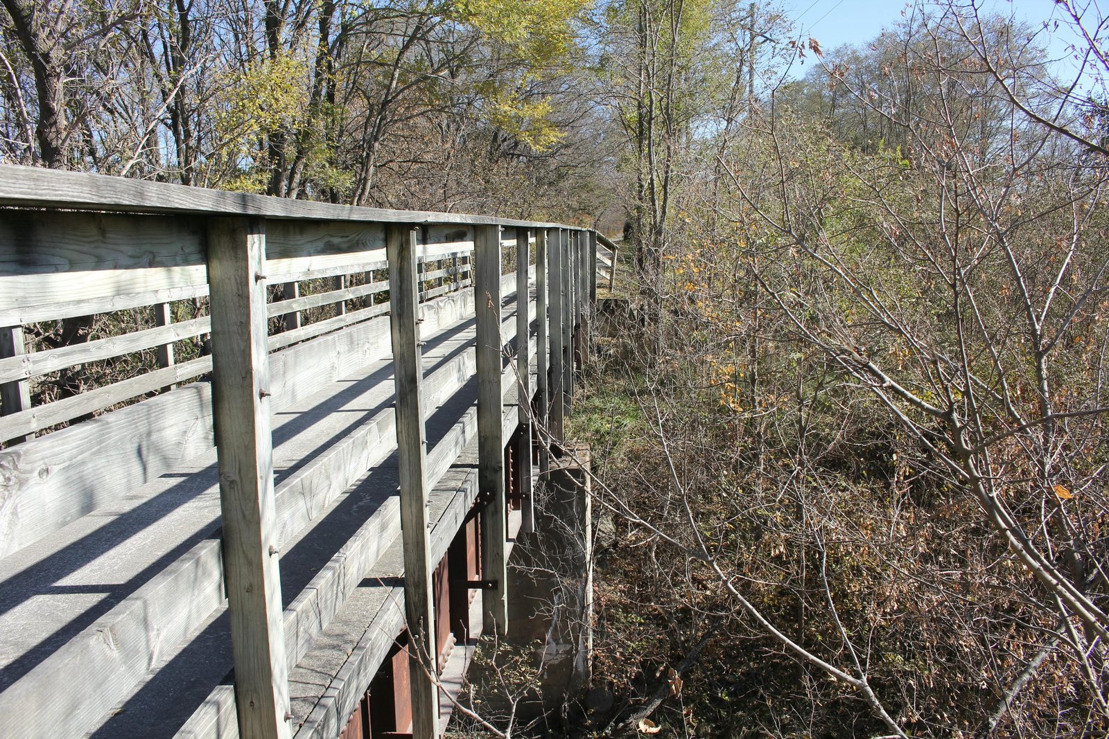 Looking east